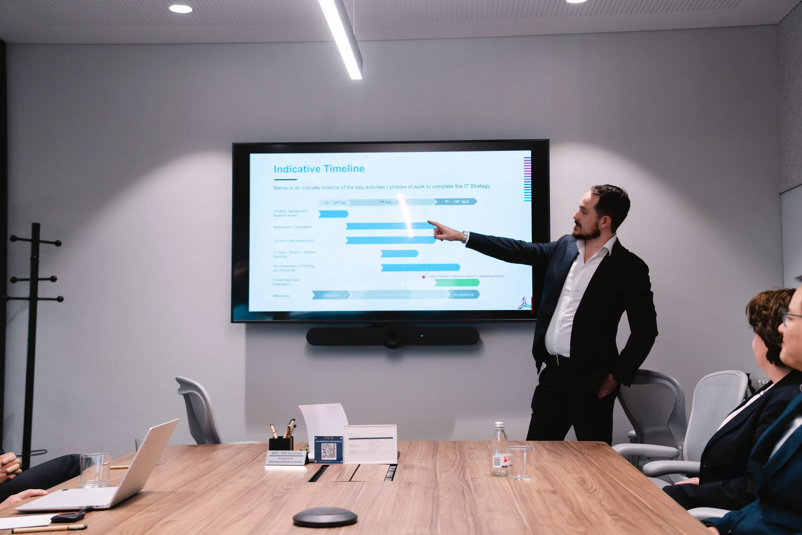 TMC consultant presenting a roadmap in a client workshop